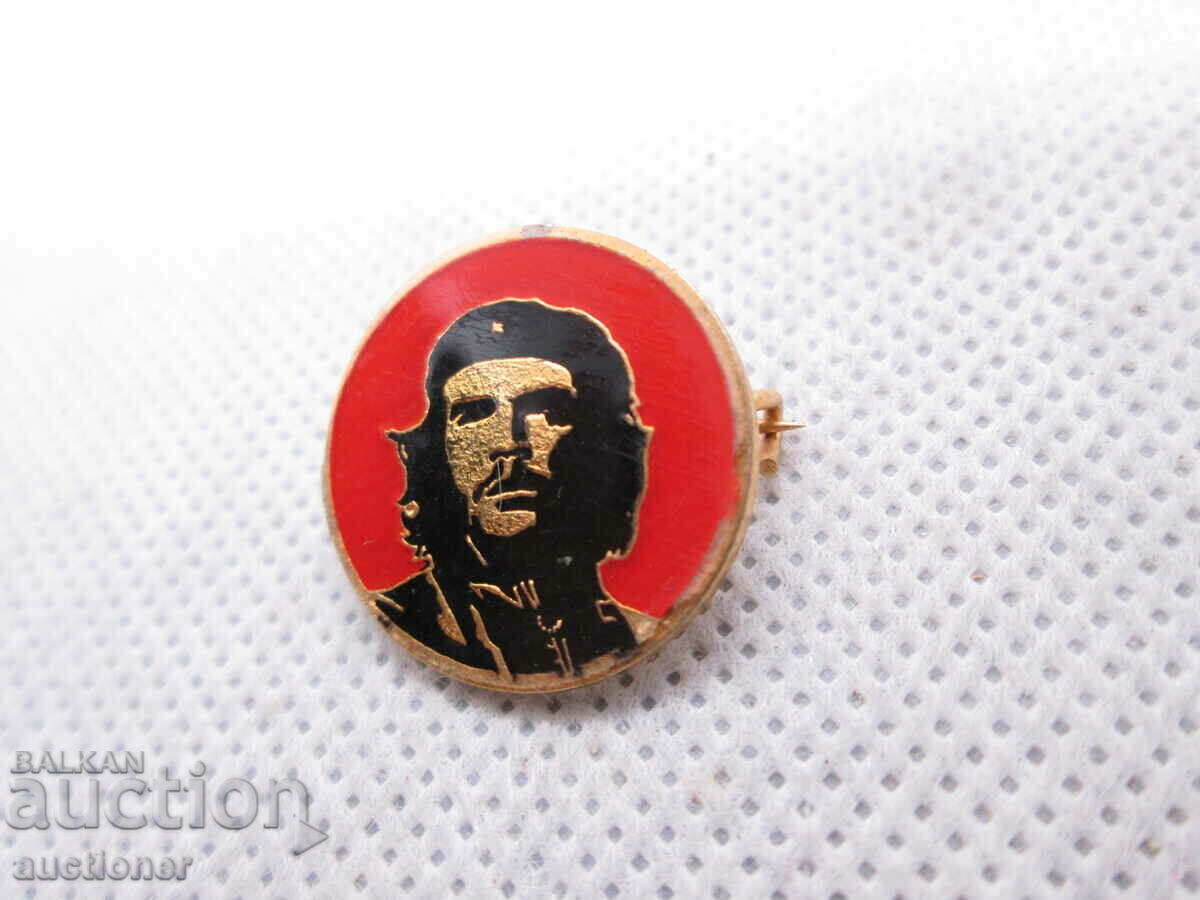 OLD RARE CUBA CHE GUEVARA ENAMEL BADGE ORIGINAL