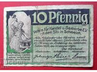 Bancnota-Germania-Reiland-Pfalz-Schweich-10 Pfennig 1920