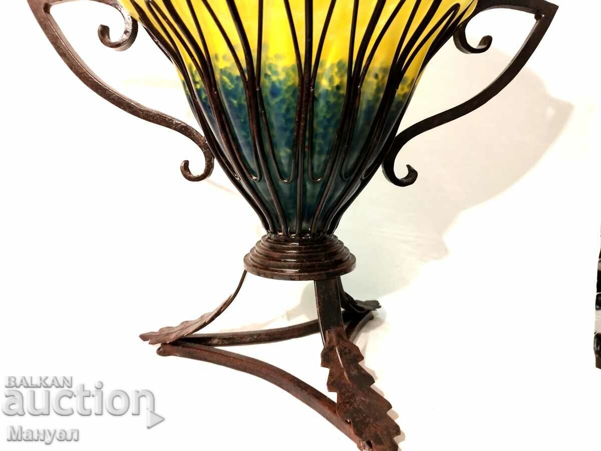 Auction Antique French Art Nouveau Glass Vase. Auction Antique French Art Nouveau Glass Vase.