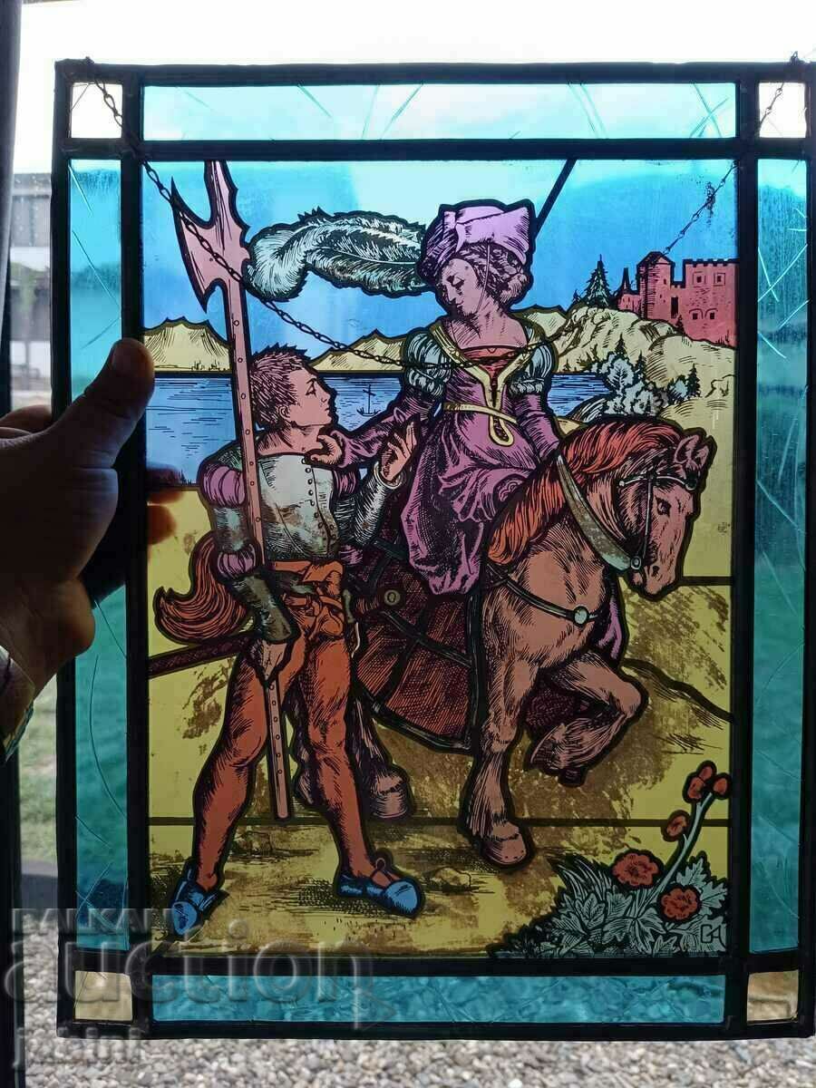 Old stained glass, stained glass from Flanders