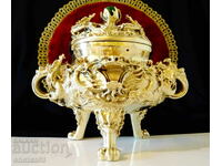 Bronze censer, candle holder, Xuande, Ming Dynasty