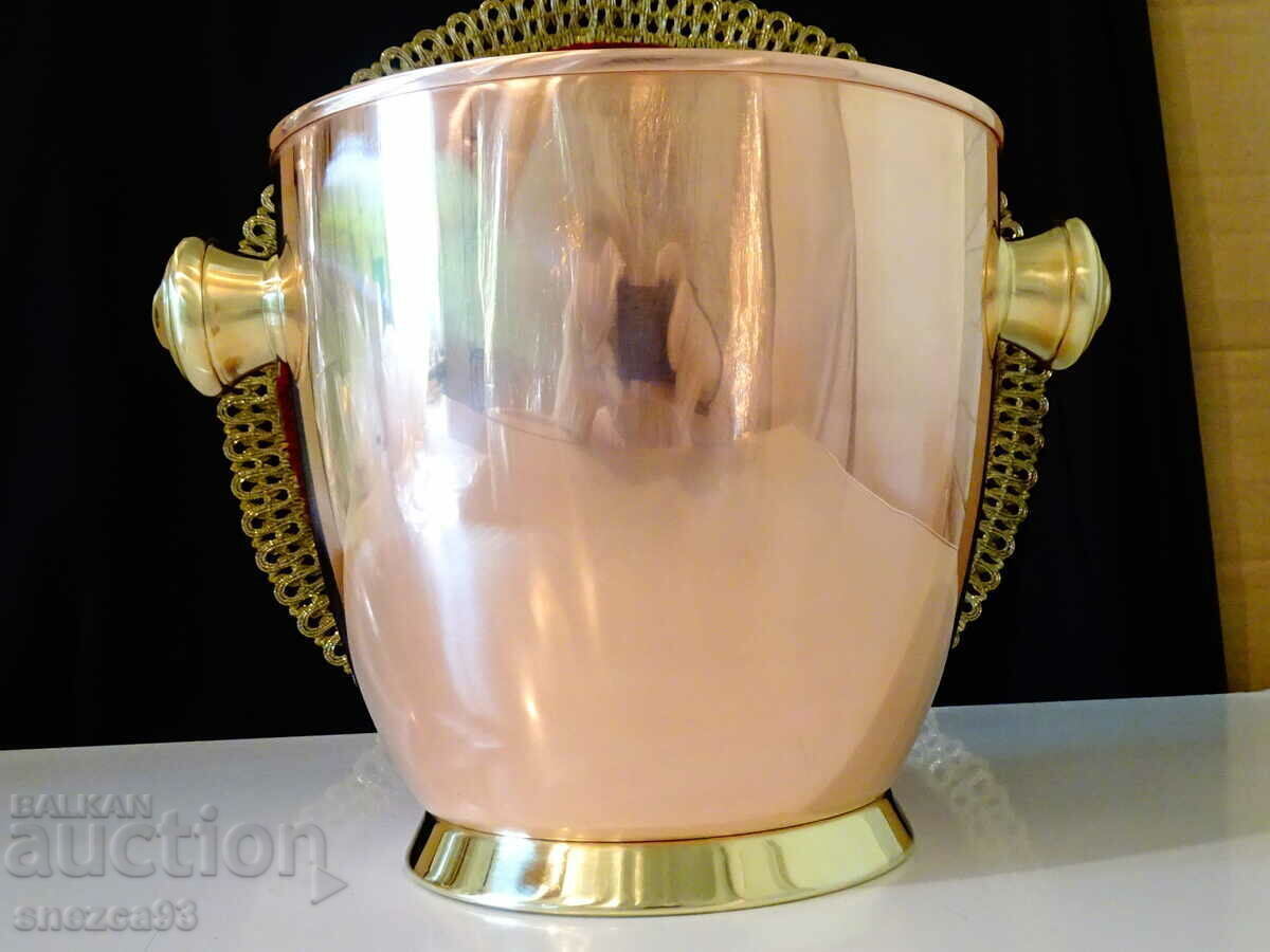 Copper champagne bucket 3 liters, pure red copper Copper champagne bucket 3 liters, pure red copper