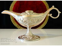 Aladdin's lamp, silver-plated.