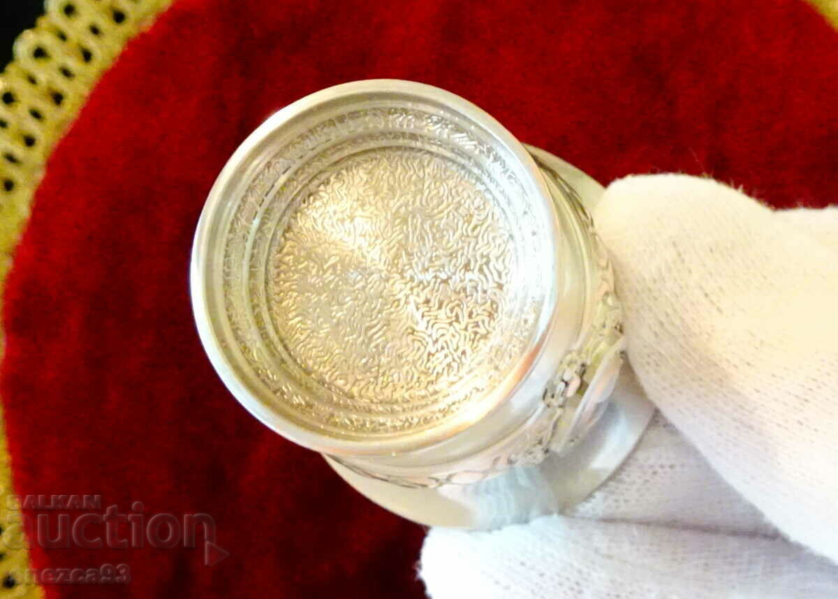 Silver-plated copper brandy glass, baroque - 5 Silver-plated copper brandy glass, baroque - 5