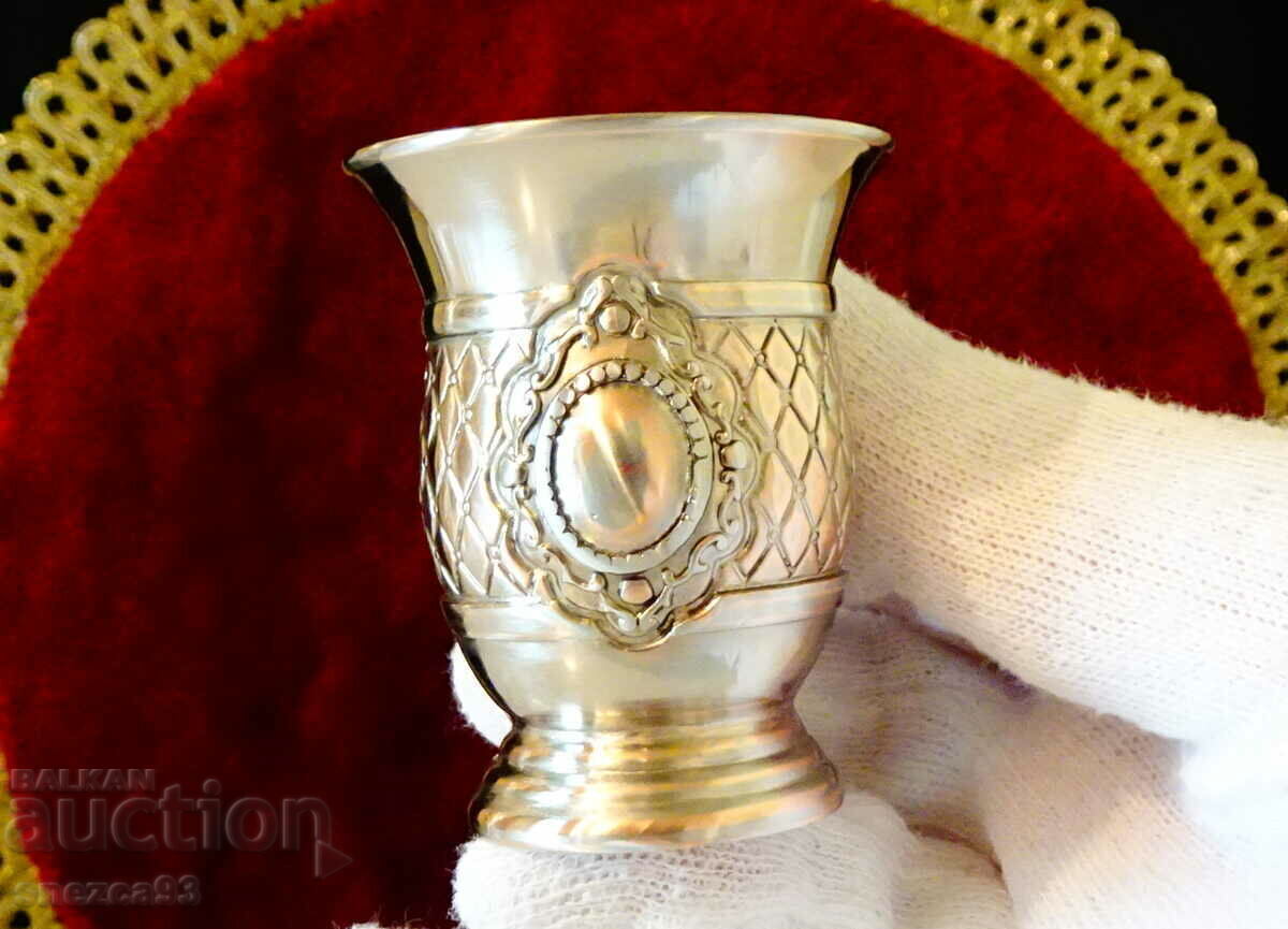 Silver-plated copper brandy glass, baroque - 6 Silver-plated copper brandy glass, baroque - 6