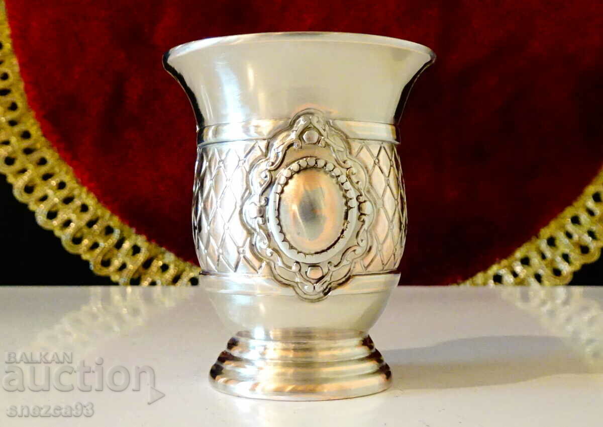 Silver-plated copper brandy glass, baroque - 7 Silver-plated copper brandy glass, baroque - 7