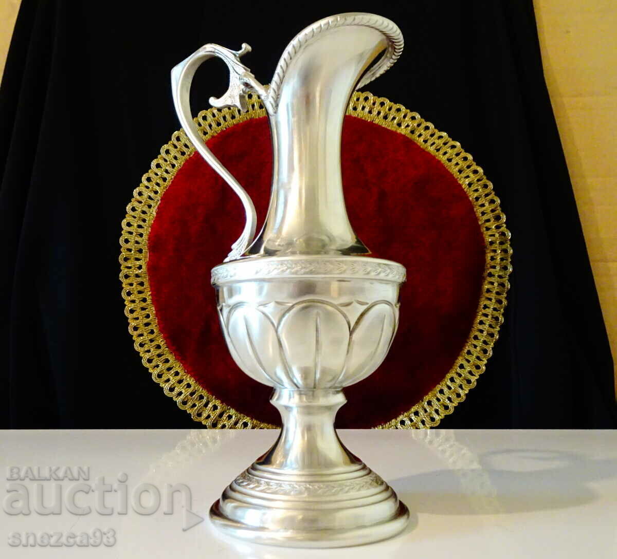 Auction Empire style pewter jug. Auction Empire style pewter jug.