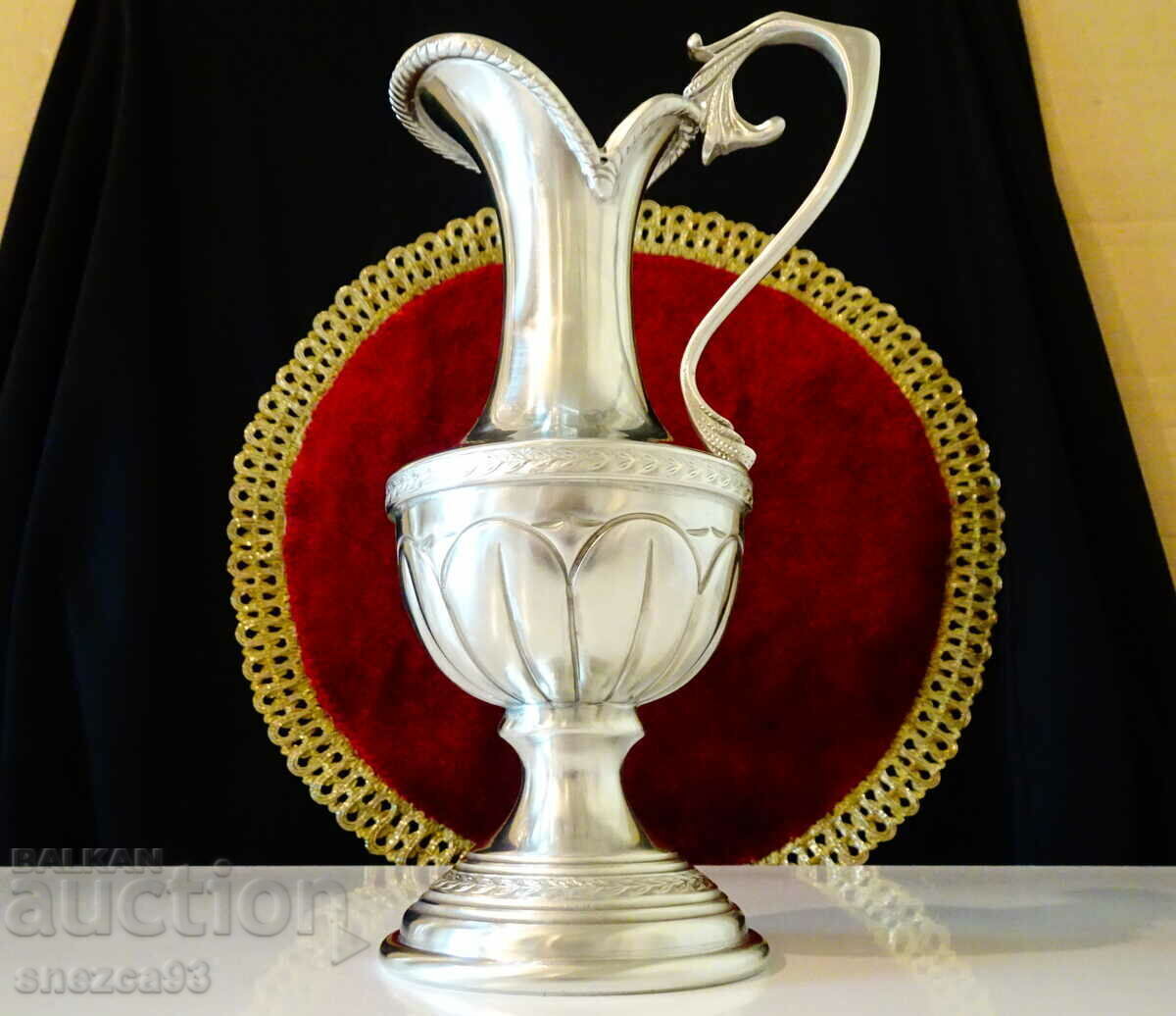 Empire style pewter jug. Empire style pewter jug.