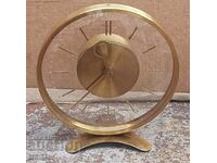 Mechanical weekly brass desk clock 1960 GDR