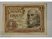 Spain 1 peseta 1953