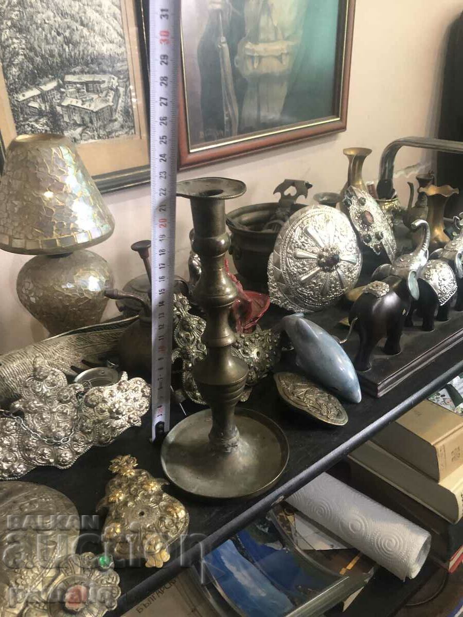 OLD BRONZE CANDLESTICK with price 20.00 BGN | € 10.23 OLD BRONZE CANDLESTICK with price 20.00 BGN | € 10.23