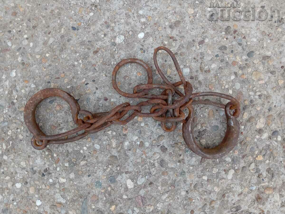 Old hand-forged buckles, chains, shackles, shackles - 5