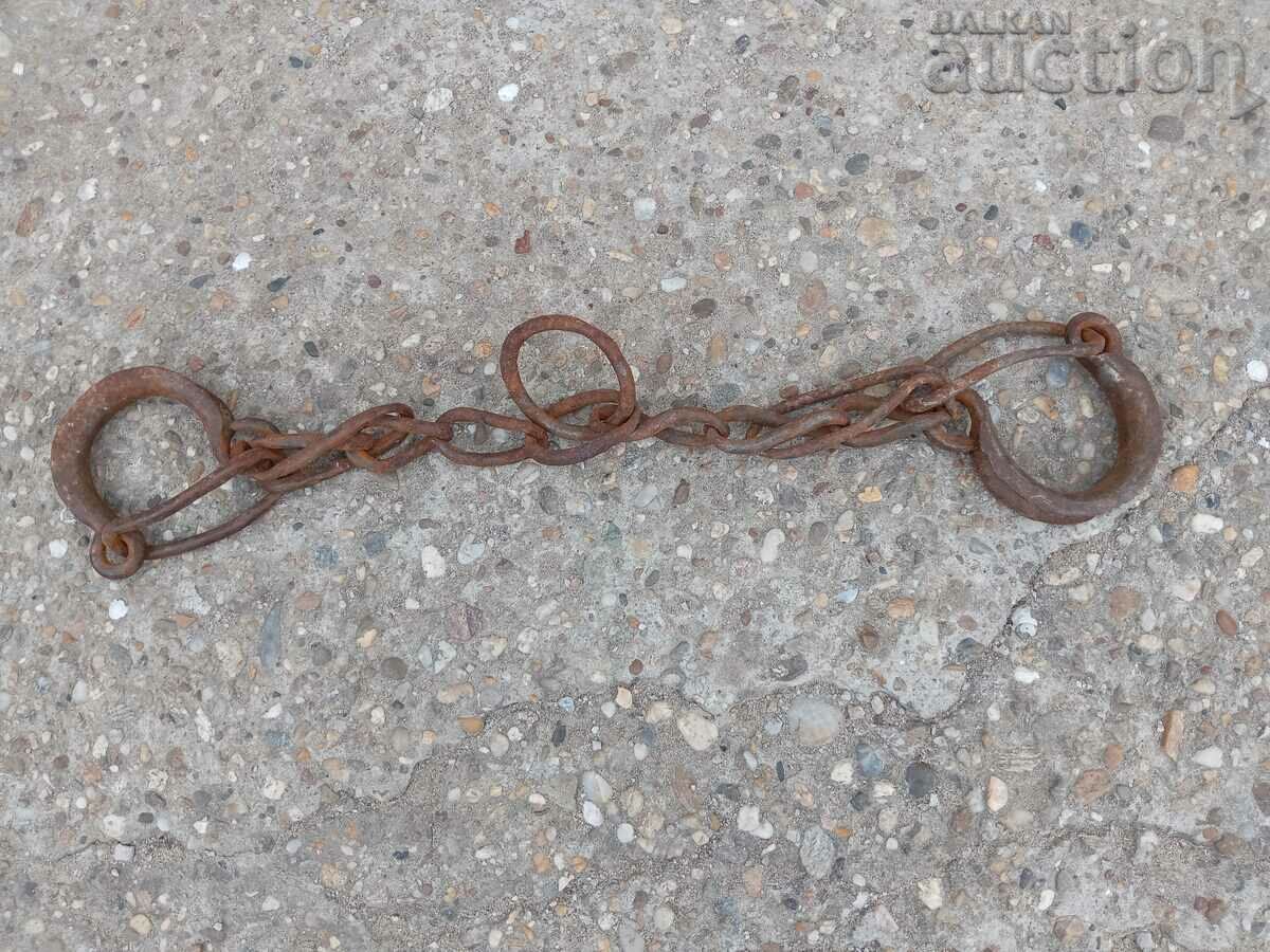 Old hand-forged buckles, chains, shackles, shackles - 7