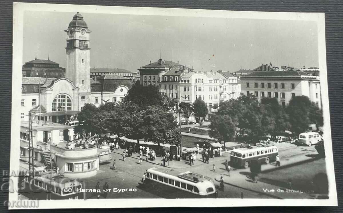 4396 Bulgaria Burgas Bus Station and Railway Station 50s.