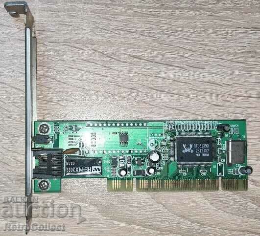 Network adapter LAN card RTL8139D, RJ45, PCI, 10/100Mbps