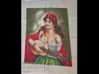 Tapestry "Gypsy woman with a guitar" 57/42 cm