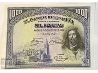 Spania 1000 pesetas 1928 an UNC