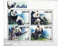 2015. Sierra Leone. Fauna - panda. Bloc.