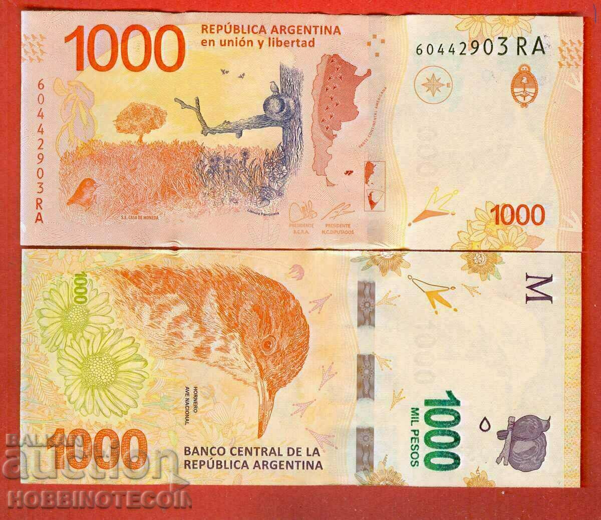 ARGENTINA ARGENTINA 1000 Peso emisiunea 2022 scrisoare RA UNC