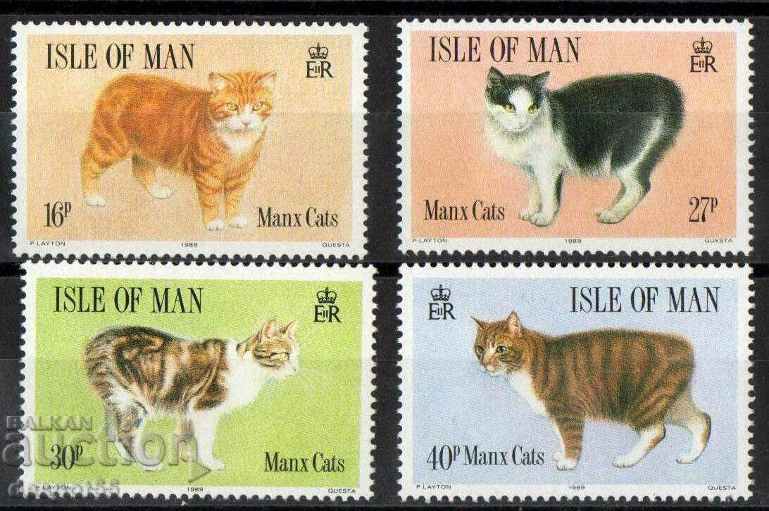 1989. Isle of Man. Cats.