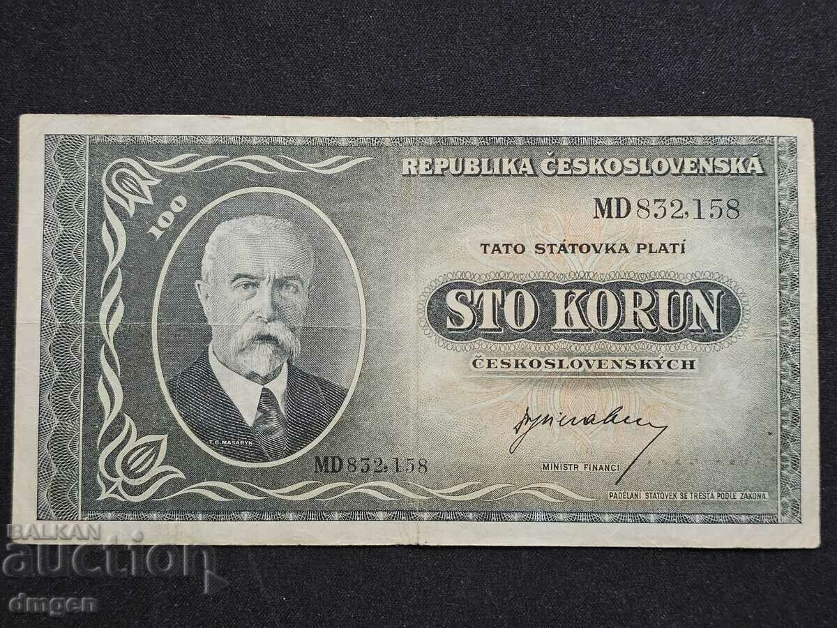 100 kroner Czechoslovakia 1945