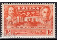 GB/Barbados-1939-300г.нац.парламент-Крал Карл+KGVI,MLH