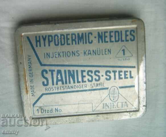 Old medical syringe needles, Germany, in a box-5 pcs. with price 15.00 BGN | € 7.67 Old medical syringe needles, Germany, in a box-5 pcs. with price 15.00 BGN | € 7.67