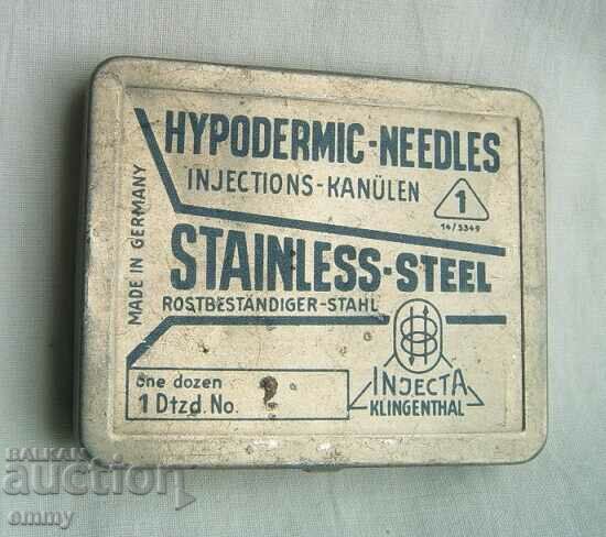 Old medical syringe needles, Germany, in a box - 6 pcs.