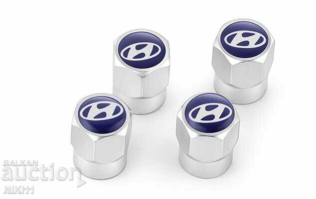 4 pcs. Hyundai valve caps, Hyundai valve caps