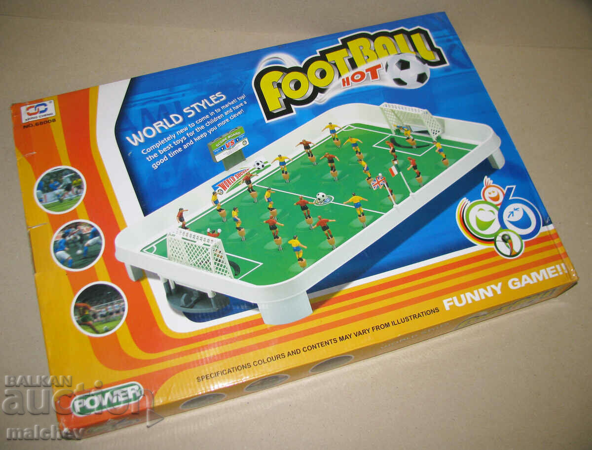 Board game Table football with springs 36/53 cm, preserved