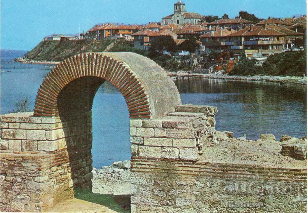 Old postcard - Nessebar, View