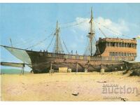 Old postcard - Nessebar, the Pirate Frigate