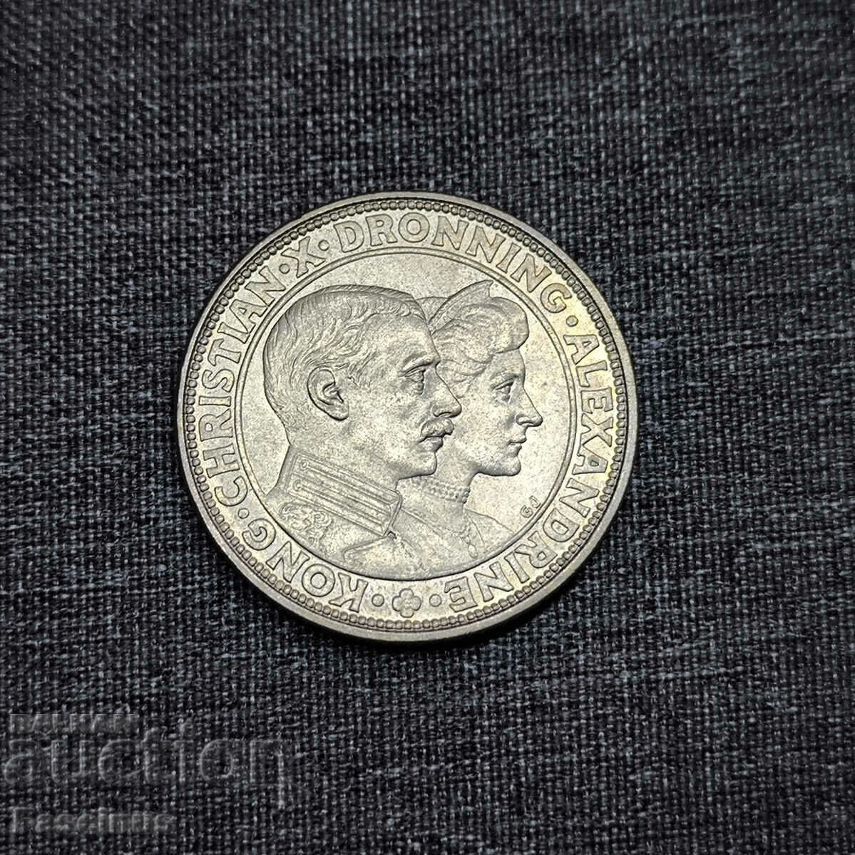 Silver coin 2 kroner 1923 * Christian X * Denmark *