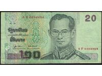 Thailanda 20 Baht 2002 Pick 109 Ref 9969