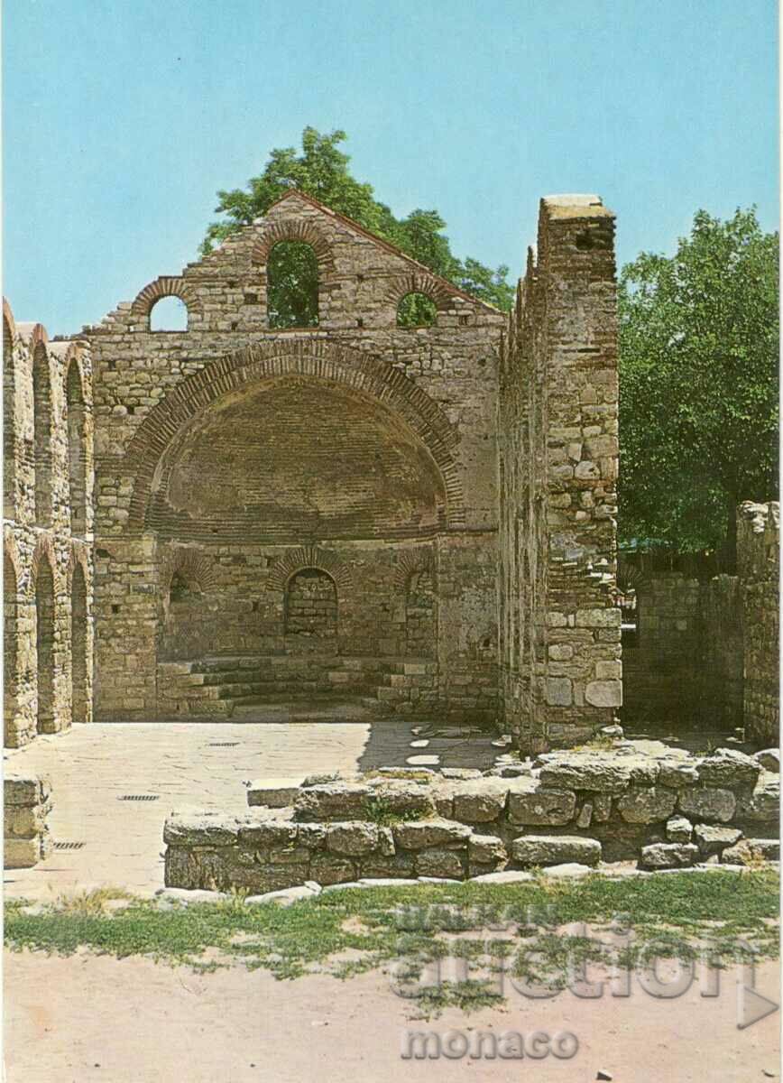 Old postcard - Nessebar, Medieval Church