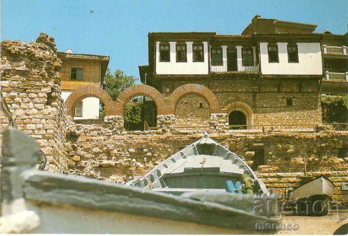 Old postcard - Nessebar, View