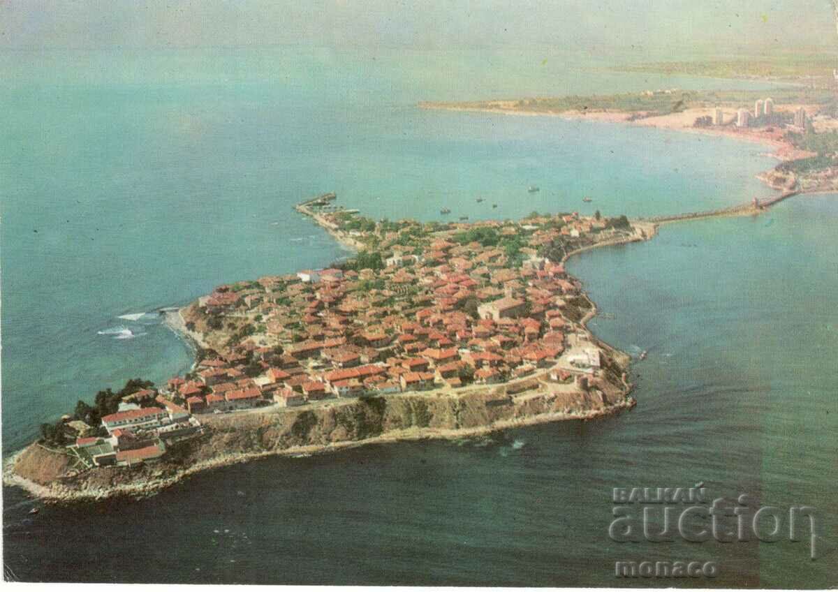 Carte poștală veche - Nessebar, vedere generală