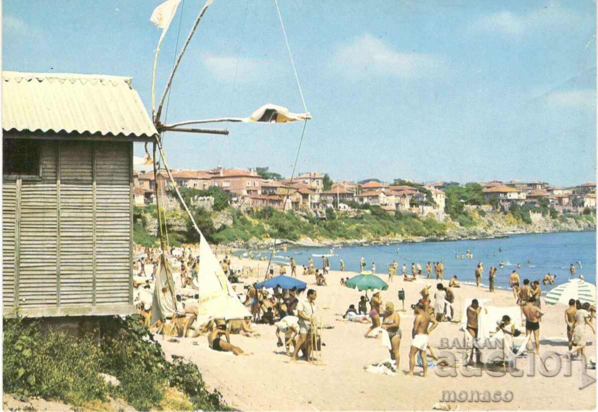 Carte poștală veche - Sozopol, Moara de vânt