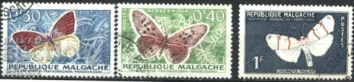 Timbre Fauna Insecte Fluturi 1960 din Madagascar