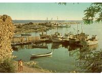 Old postcard - Nessebar, Port