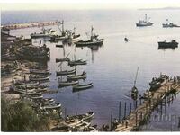 Old postcard - Nessebar, Port