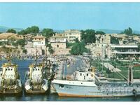 Old postcard - Nessebar, Port