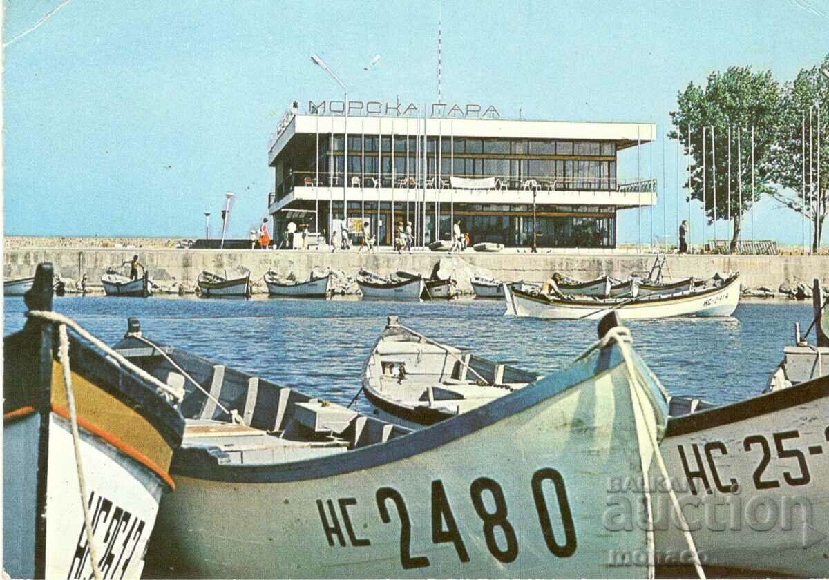 Old postcard - Nessebar, Sea station