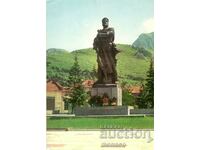 Old postcard - Vratsa, Monument "Hristo Botev"