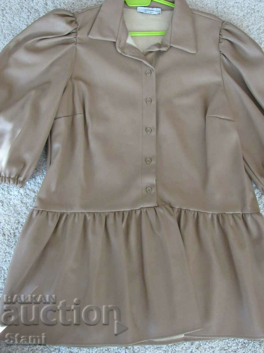 Delivery of Women's leather tunic Reserved size 38, new