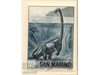 1965. San Marino. Brachiosaurus, dar ..nu... CURIOSITATE!