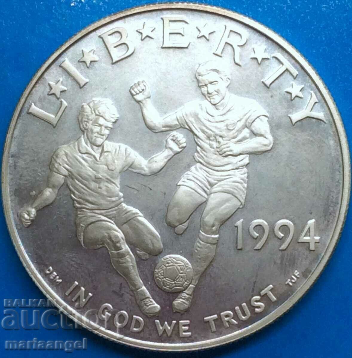 USA 1 Dollar 1994 Soccer - World Cup PROOF 26.74y Ag