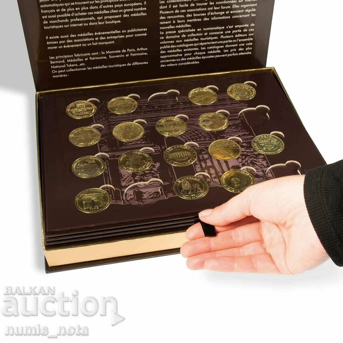 кутия с 4 табли за 80 броя туристически медала  34 мм с цена 39.00 лв. | € 19.94