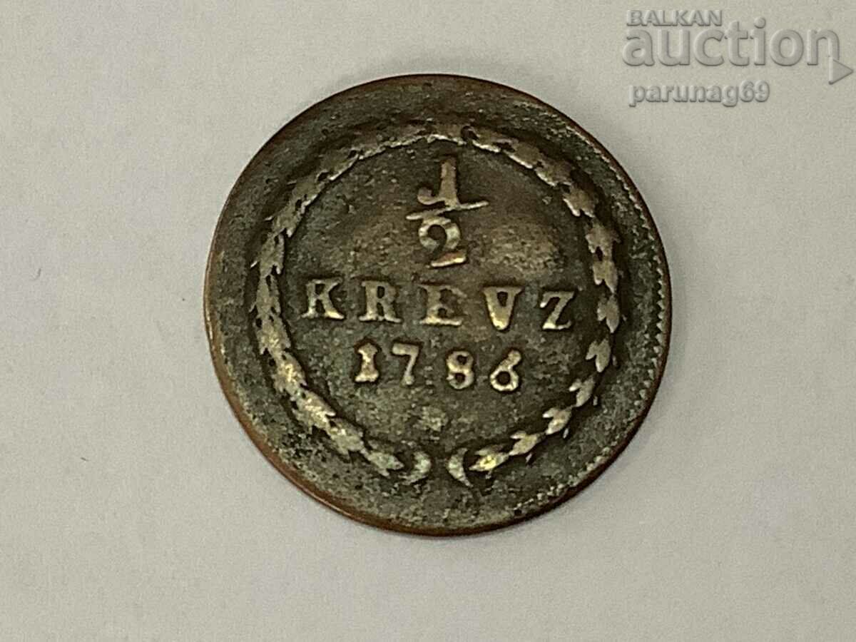 Germany 1/2 Kreuzer 1786 Electorate Palatinate - Karl Theodor