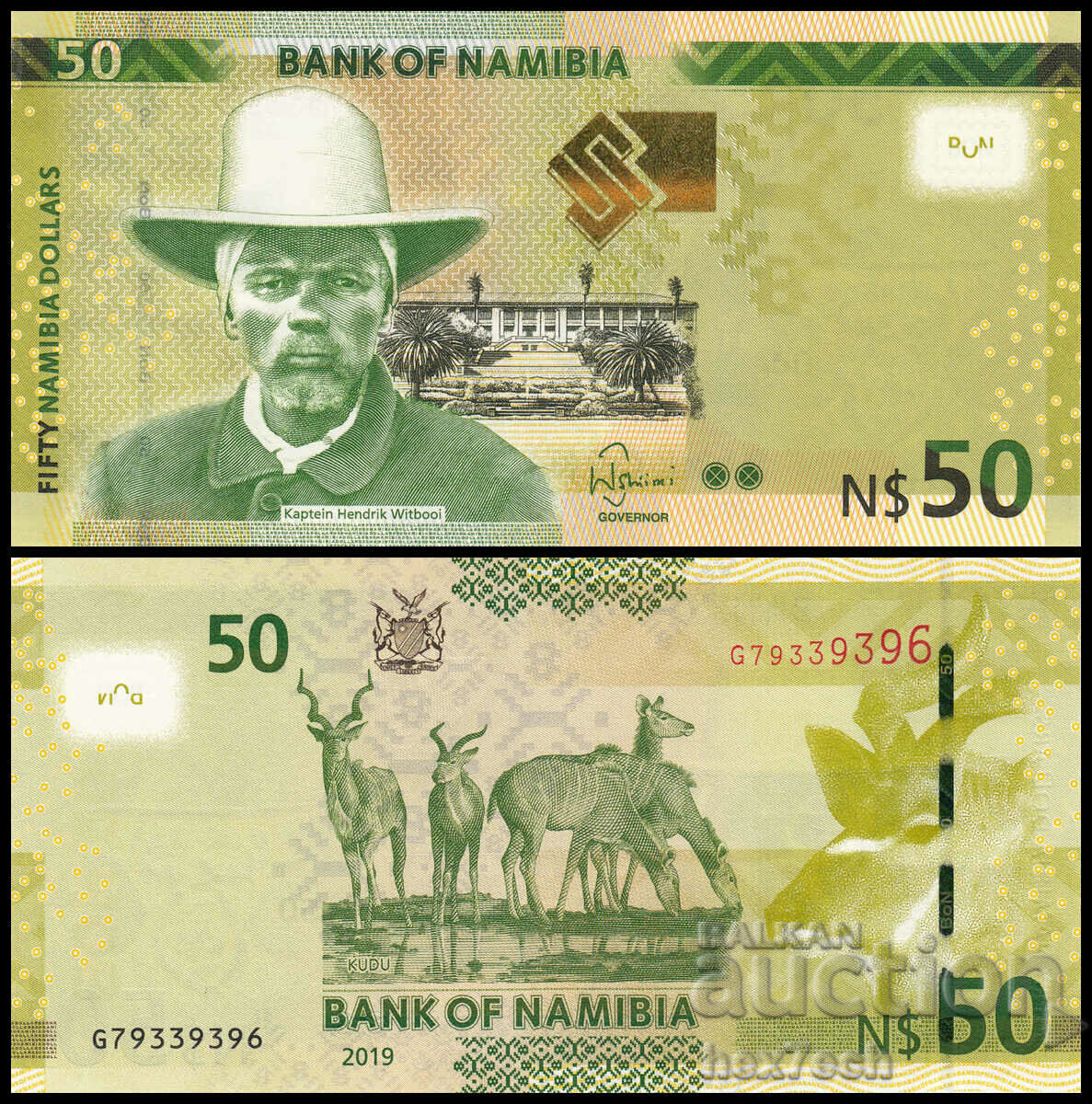 ❤️ ⭐ Namibia 2019 50 USD UNC Nou ⭐ ❤️